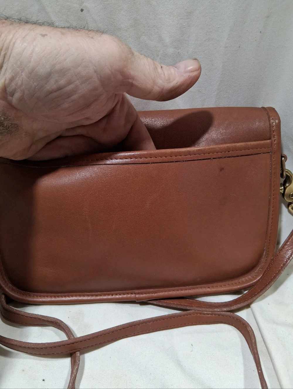 Vintage Coach All Leather  Pocket Purse - Picture 7 of 11